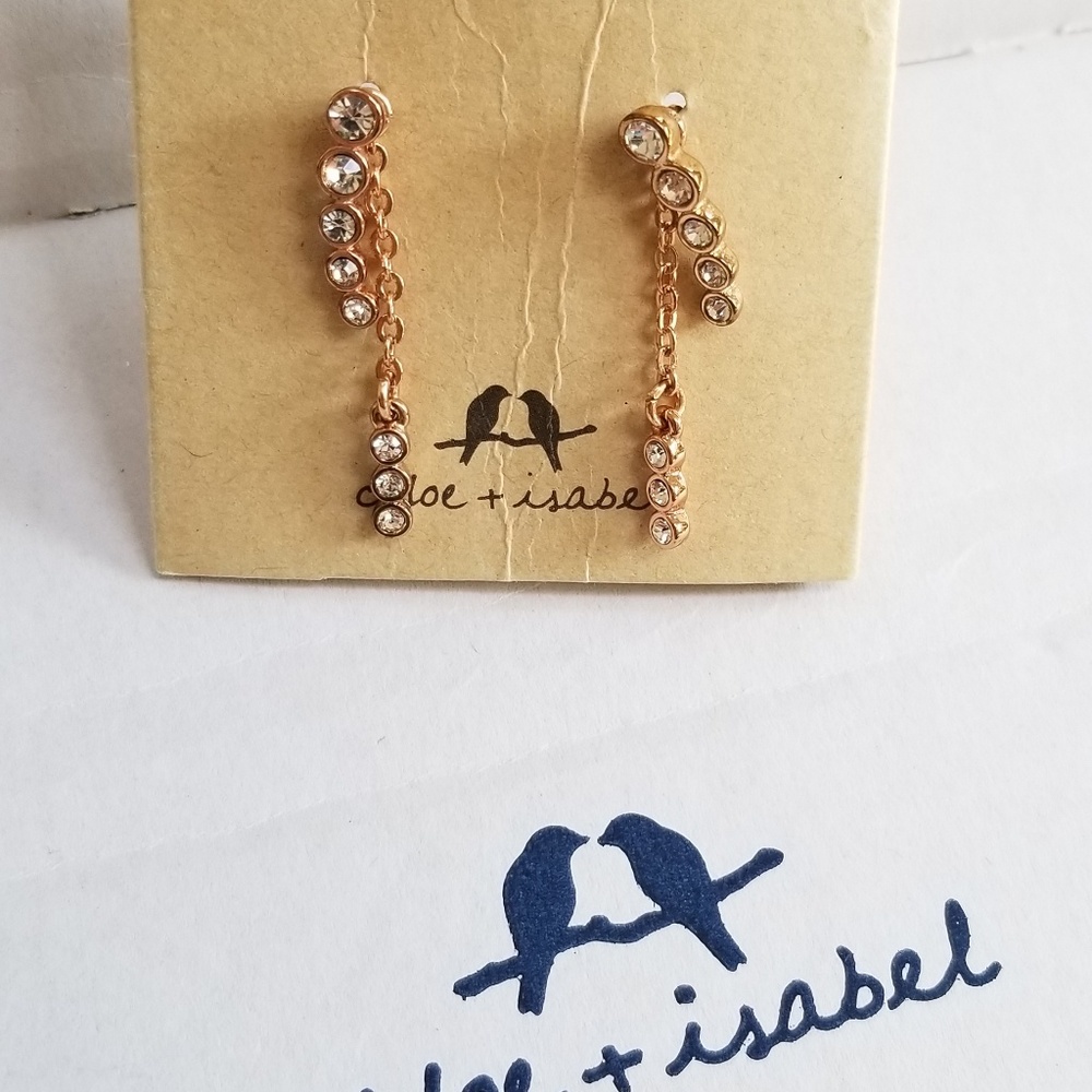 Chloe + Isabel rose gold ear climbers